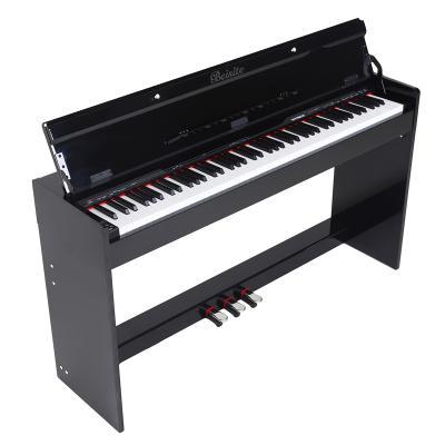 wooden grain 88 key strength keyboard MIDI vertical digital piano